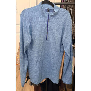 Lululemon Metal Vent Tech Midweight Half Zip Psychic Blue Chill - Large  NWOT